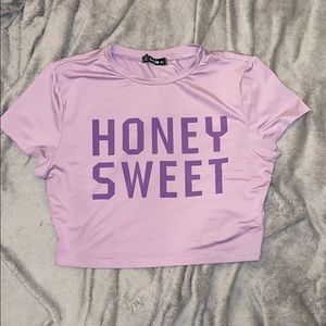 Purple cropped top